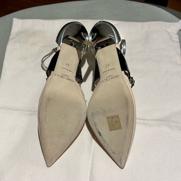 New Authentic Jimmy Choo Pink/Nude pointy Heel with silver back - Picture 7 of 8